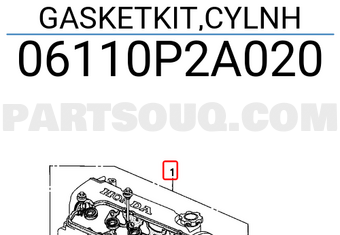 Honda 06110P2A020 GASKETKIT,CYLNH