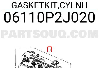 Honda 06110P2J020 GASKETKIT,CYLNH
