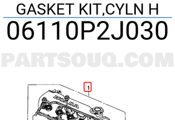 Honda 06110P2J030 GASKET KIT,CYLN H