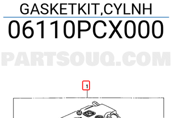 Honda 06110PCX000 GASKETKIT,CYLNH
