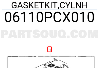 Honda 06110PCX010 GASKETKIT,CYLNH