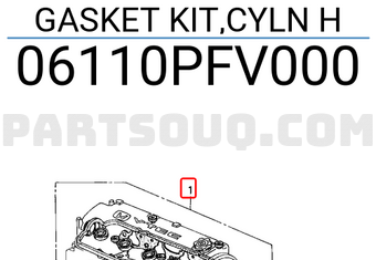 Honda 06110PFV000 GASKET KIT,CYLN H