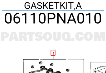 Honda 06110PNA010 GASKETKIT,A