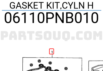 Honda 06110PNB010 GASKET KIT,CYLN H