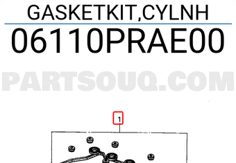 Honda 06110PRAE00 GASKETKIT,CYLNH