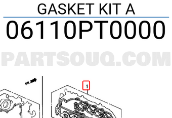 Honda 06110PT0000 GASKET KIT A