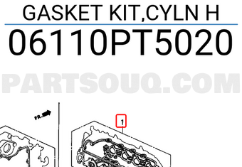 Honda 06110PT5020 GASKET KIT,CYLN H