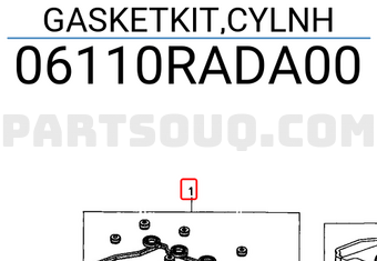 Honda 06110RADA00 GASKETKIT,CYLNH