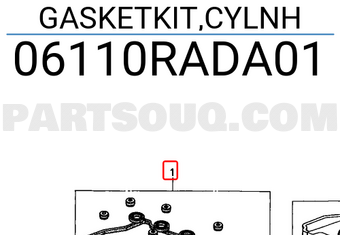 Honda 06110RADA01 GASKETKIT,CYLNH