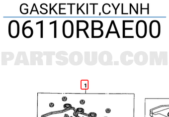 Honda 06110RBAE00 GASKETKIT,CYLNH