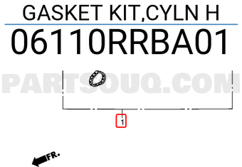 Honda 06110RRBA01 GASKET KIT,CYLN H