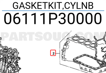 Honda 06111P30000 GASKETKIT,CYLNB