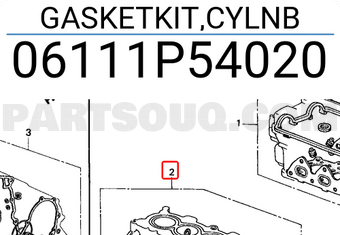 Honda 06111P54020 GASKETKIT,CYLNB