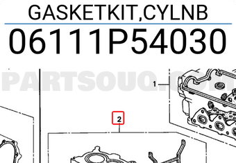 Honda 06111P54030 GASKETKIT,CYLNB