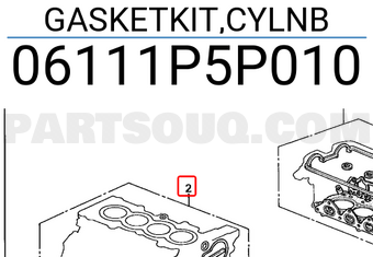 Honda 06111P5P010 GASKETKIT,CYLNB