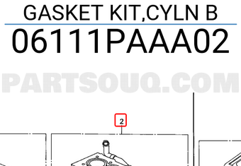Honda 06111PAAA02 GASKET KIT,CYLN B