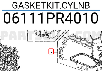 Honda 06111PR4010 GASKETKIT,CYLNB