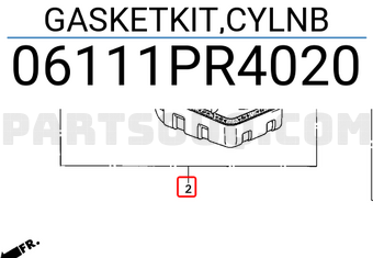 Honda 06111PR4020 GASKETKIT,CYLNB