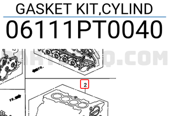 Honda 06111PT0040 GASKET KIT,CYLIND