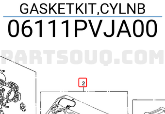 Honda 06111PVJA00 GASKETKIT,CYLNB