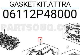 Honda 06112P48000 GASKETKIT,ATTRA