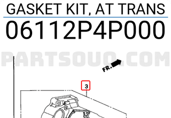 Honda 06112P4P000 GASKET KIT, AT TRANS
