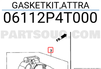 Honda 06112P4T000 GASKETKIT,ATTRA