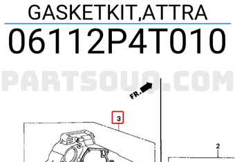 Honda 06112P4T010 GASKETKIT,ATTRA