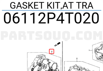 Honda 06112P4T020 GASKET KIT,AT TRA