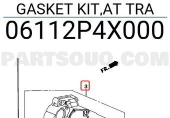 Honda 06112P4X000 GASKET KIT,AT TRA