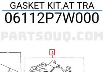 Honda 06112P7W000 GASKET KIT,AT TRA