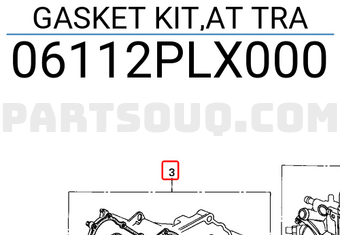 Honda 06112PLX000 GASKET KIT,AT TRA