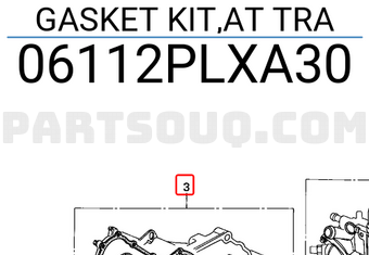 Honda 06112PLXA30 GASKET KIT,AT TRA