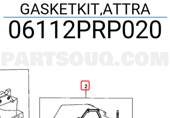 Honda 06112PRP020 GASKETKIT,ATTRA