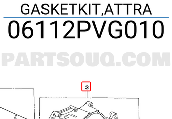 Honda 06112PVG010 GASKETKIT,ATTRA