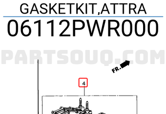 Honda 06112PWR000 GASKETKIT,ATTRA