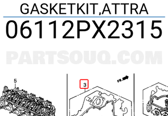 Honda 06112PX2315 GASKETKIT,ATTRA