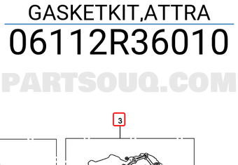 Honda 06112R36010 GASKETKIT,ATTRA