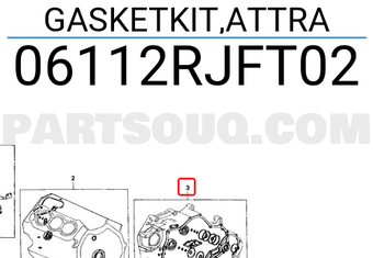 Honda 06112RJFT02 GASKETKIT,ATTRA