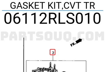 Honda 06112RLS010 GASKET KIT,CVT TR