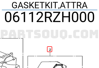 Honda 06112RZH000 GASKETKIT,ATTRA