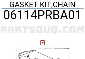 Honda 06114PRBA01 GASKET KIT,CHAIN