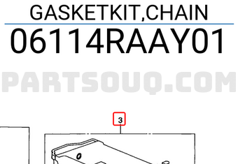 Honda 06114RAAY01 GASKETKIT,CHAIN