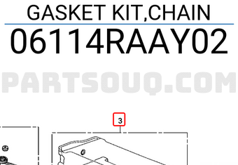 Honda 06114RAAY02 GASKET KIT,CHAIN