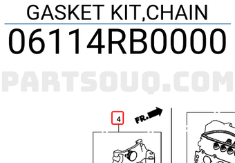 Honda 06114RB0000 GASKET KIT,CHAIN