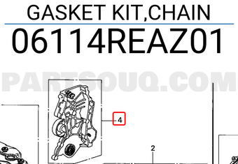 Honda 06114REAZ01 GASKET KIT,CHAIN