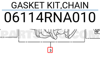 Honda 06114RNA010 GASKET KIT,CHAIN