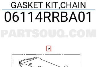 Honda 06114RRBA01 GASKET KIT,CHAIN