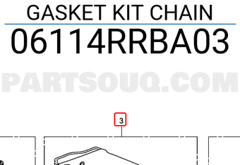 Honda 06114RRBA03 GASKET KIT CHAIN