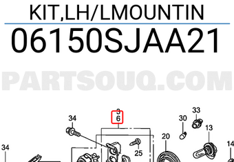 Honda 06150SJAA21 KIT,LH/LMOUNTIN